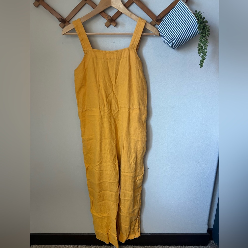 Everlane Yellow Sleeveless Jumpsuit with Relaxed Fit